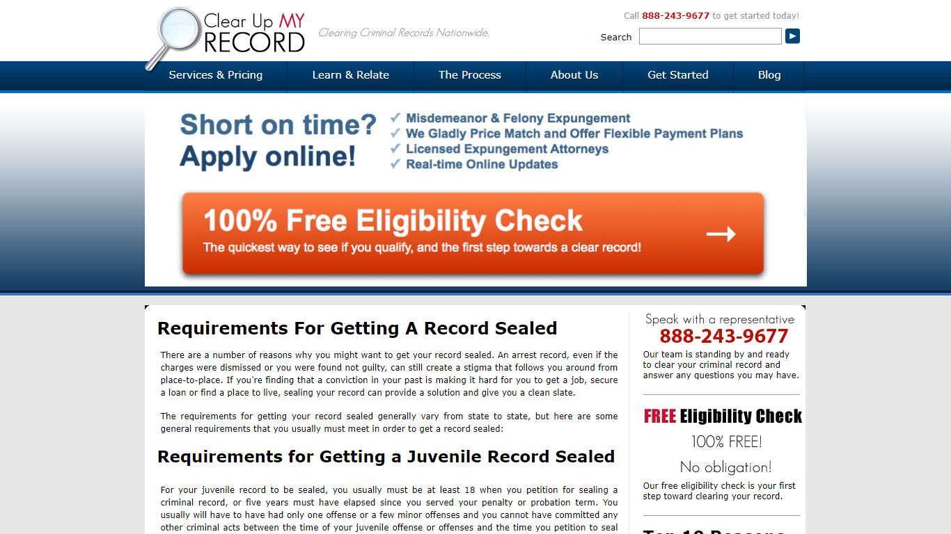 Requirements for Getting a Record Sealed | Qualifications ...