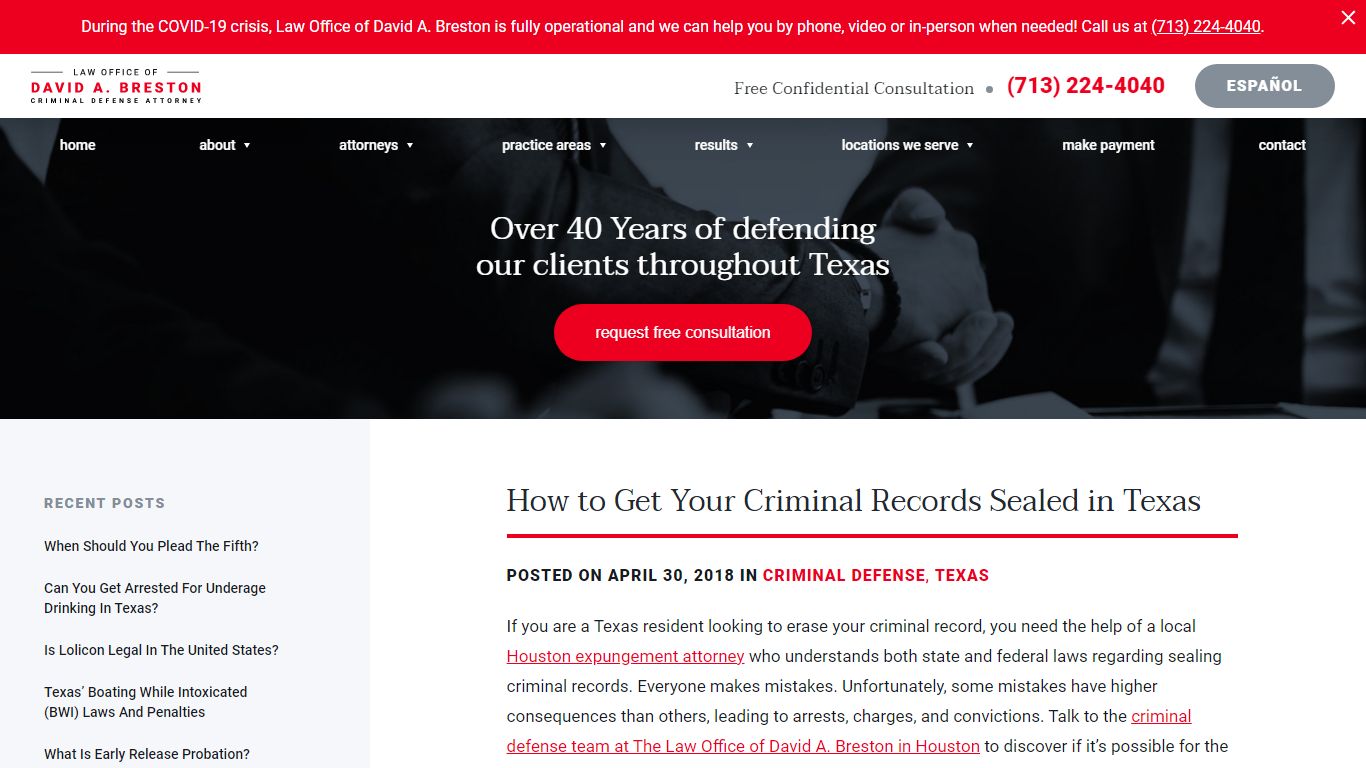 How To Expunge or Seal Your Criminal Record in Texas